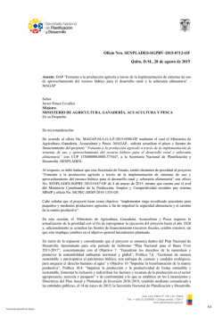 Oficio Nro. SENPLADES-SGPBV-2015-0712-OF