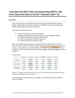 Analyzing microRNA data and integration with gene expression data