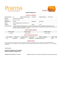 Cordial saludo, Gerencia de Afiliaciones y Novedades Positiva