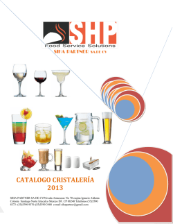 CATALOGO CRISTALER&Iacute;A 2013