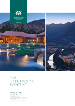 el Kit de eventos - Hoteles Libertador