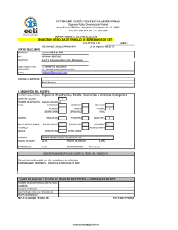 CARRERA SOLICITADA Ingeniero Mecatronica, Dise&ntilde;o electronico