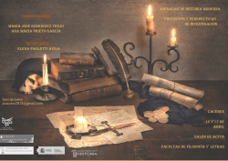 Jornadas de Historia Moderna Proyectos y perspectivas De