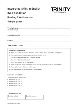 ISE Foundation Sample paper 1