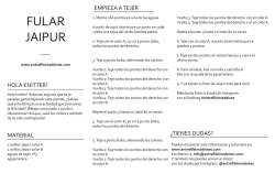 Patron gratuit tejer fular algodon jaipur-es