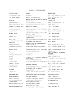 listado de proveedores proveedores rubro direccion 360