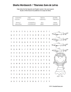Sharks Wordsearch / Tiburones Sopa de Letras