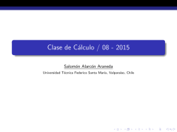 Clase de C&aacute;lculo / 08 - 2015