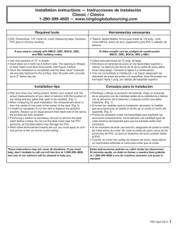 Installation instructions &mdash; Instrucciones de instalaci&oacute;n Classic