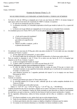 4&ordm; ESO Examen fuerzas - fisicayquimicaenelinstituto