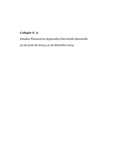 Informe Estados Financieros separados Junio 2015 Coltejer