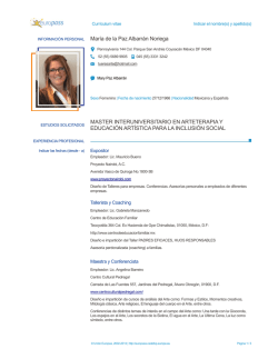 Mar&iacute;a de la Paz Albarr&aacute;n Noriega MASTER INTERUNIVERSITARIO