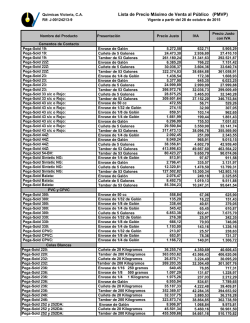 PEGA SOLD PMVP - QUIMICAS VICTORIA ca