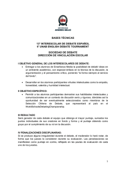 bases t&eacute;cnicas 13&deg; interescolar de debate espa&ntilde;ol 9&deg; unab english