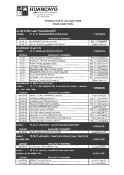 &bull; H&uuml;A&Ntilde;CAYO - Municipalidad Provincial de Huancayo