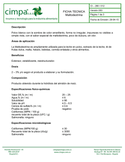 FICHA TECNICA Maltodextrina