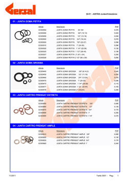 01 - JUNTA GOMA PETITA 02 - JUNTA GOMA GROSSA 03