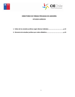 DIRECTORIO DE FIRMAS PRIVADAS DE ASESOR&Iacute;A