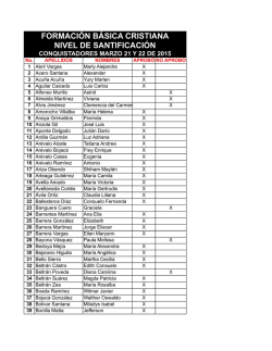 formaci&oacute;n b&aacute;sica cristiana nivel de santificaci&oacute;n