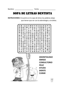 SOPA DE LETRAS DENTISTA