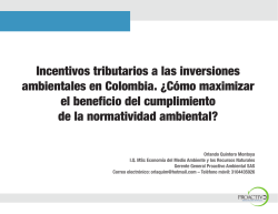 Incentivos tributarios a las inversiones ambientales