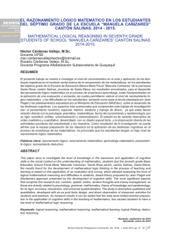 EL RAZONAMIENTO L&Oacute;GICO MATEM&Aacute;TICO EN LOS