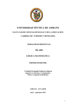 L&oacute;gica matem&aacute;tica - fche - Universidad T&eacute;cnica de Ambato