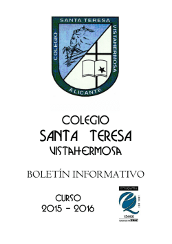 Bolet&iacute;n Informativo curso 2015-2016