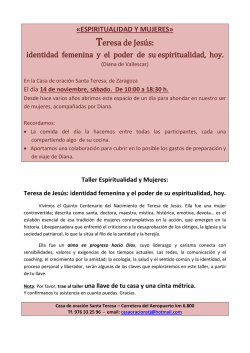 Teresa de Jes&uacute;s: - Casa de Oraci&oacute;n Santa Teresa