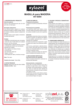 MASILLA para MADERA en tubo