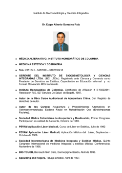 Instituto de Biocosmetolog&iacute;a y Ciencias Integradas Dr. Edgar Alberto