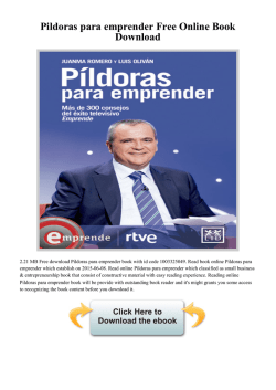 Pildoras para emprender Free Online Book