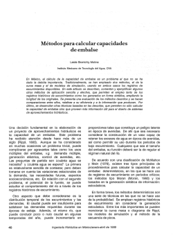M&eacute;todos para calcular capacidades de embalse