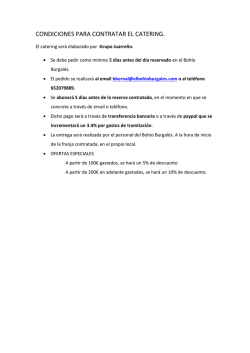 CONDICIONES PARA CONTRATAR EL