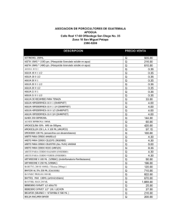 LISTADO DE PRECIOS 2015