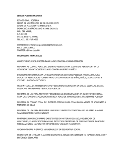 LETICIA POLO HERNANDEZ ESTADO CIVIL: SOLTERA FECHA DE
