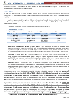 1. Comarcales Adultos. - Federaci&oacute;n Valenciana de Colombicultura