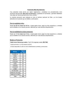 Promoci&oacute;n Blue Day Samsung "Las presentes bases tienen por