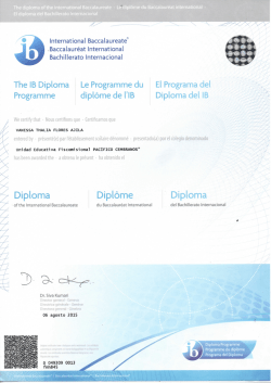 Diploma Dipi&oacute;me Diploma - Unidad Educativa Pac&iacute;fico Cembranos