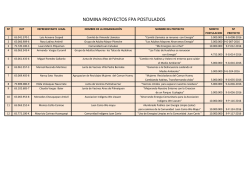 Nomina Proyectos FPA - Municipalidad de Padre Las Casas