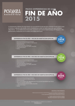 595&euro; 705&euro; 800&euro; - Pesquera AF Hotel