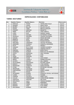 TURNO: NOCTURNO ESPECIALIDAD: CONTABILIDAD