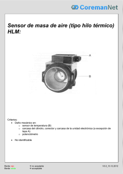 Sensor de masa de aire (tipo hilo t&eacute;rmico) HLM: