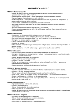 MATEM&Aacute;TICAS 1&ordm; E.S.O.