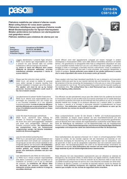 C57/6-EN C58/12-EN - PASO Sound Systems Products