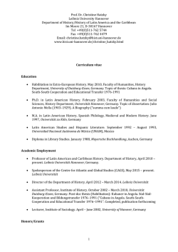 1 Prof. Dr. Christine Hatzky Leibniz University Hannover Department