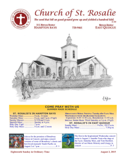 August 2, 2015 - Church of St. Rosalie