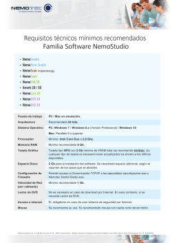 Especificaciones T&eacute;cnicas