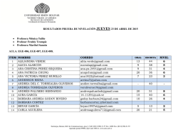 RESULTADOS PRUEBA DE NIVELACI&Oacute;N JUEVES 23 DE ABRIL