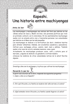 Kapeshi. Una historia entre machiyengas Kapeshi. Una